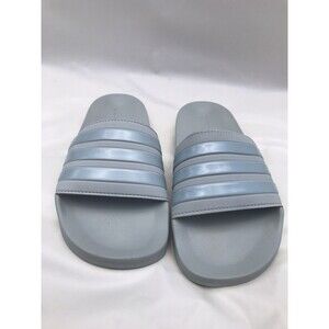Adidas Adilette Comfort Unisex Grey/blue Slides Men's Size 10 Women’s Size 11